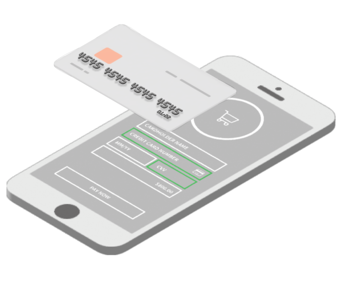 Phone and Card Graphic